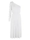 Elisabetta Franchi One-shoulder Dress In Jersey Fabric With Buttons