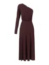 Elisabetta Franchi One-shoulder Dress In Jersey Fabric With Buttons