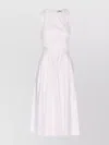 Elisabetta Franchi One Shoulder Pleated Maxi Dress