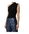 Elisabetta Franchi One-shoulder Top In Black