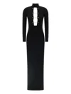 Elisabetta Franchi Open-back Maxi Dress In Black