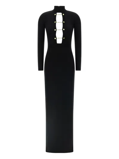 ELISABETTA FRANCHI OPEN-BACK MAXI DRESS