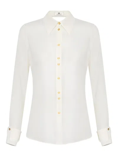 Elisabetta Franchi Open-back Shirt In White
