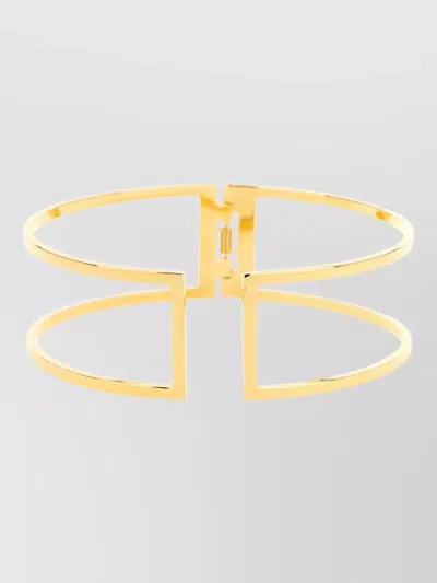 Elisabetta Franchi Open Cuff Bracelet Polished Finish Design In Gold