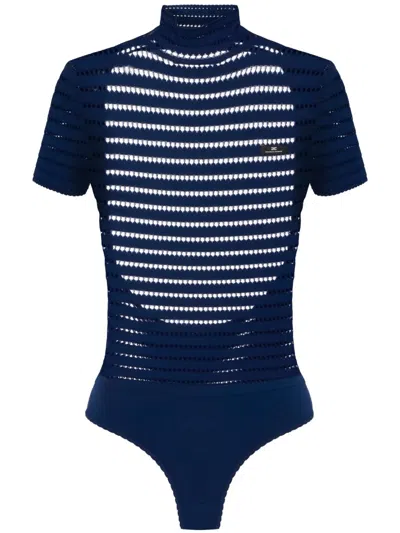 Elisabetta Franchi Gestrickter Body In Blau