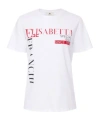Elisabetta Franchi Open-necked Black Shirt In White