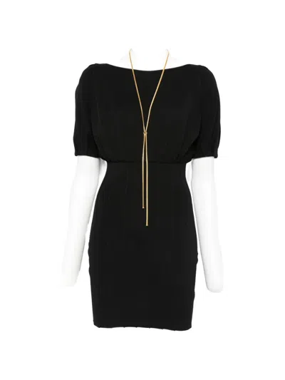 Elisabetta Franchi Open-back Mini Dress In Black