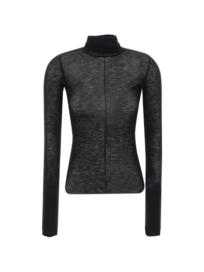 Elisabetta Franchi Openwork Sweater In Black