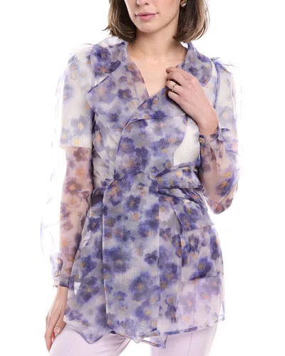 Elisabetta Franchi Organza Jacket In Purple