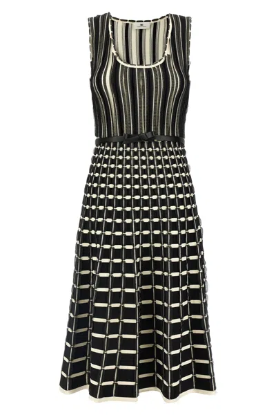 ELISABETTA FRANCHI ELISABETTA FRANCHI ORGANZA MIDI DRESS