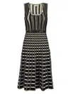 Elisabetta Franchi Organza Midi Dress In Multicolor