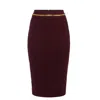 Elisabetta Franchi Diamond Knit Skirt With Merlot Jewel Detail In Burgundy