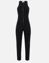 Elisabetta Franchi Zip-front Halterneck Jumpsuit In Black