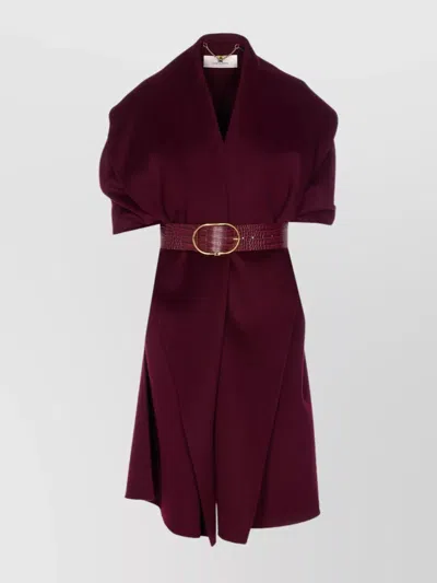ELISABETTA FRANCHI OVERSIZED COAT BELTED WAIST