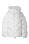 Elisabetta Franchi Oversized Down Jacket In Ivory