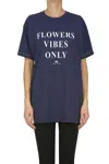 Elisabetta Franchi Oversized T-shirt In Blue