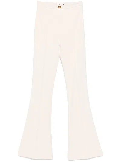 ELISABETTA FRANCHI WIDE LEG CLASSIC TROUSERS,PA07951E2 193 BUTTER