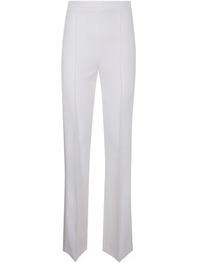 ELISABETTA FRANCHI FLARED CLASSIC TROUSERS,PA08251E2 360 IVORY