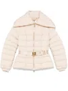 Elisabetta Franchi Padded Jacket In Beige
