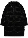 Elisabetta Franchi Satin Down Jacket In Black  