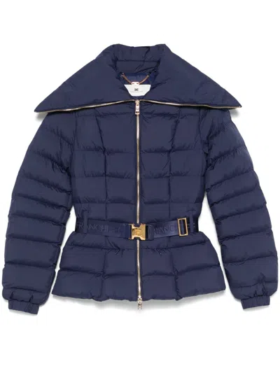 Elisabetta Franchi Padded Jacket In Dark Blue