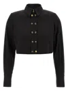 Elisabetta Franchi Short Shirt With Long Sleeves And Collar