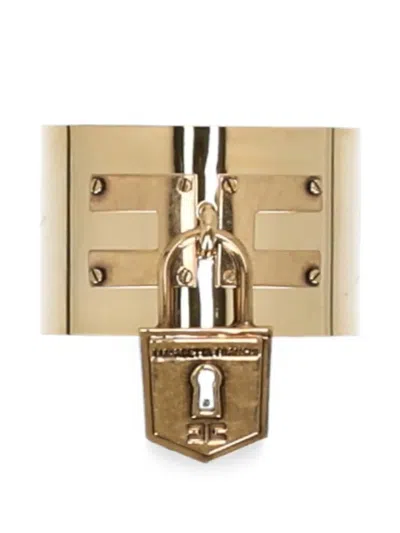 Elisabetta Franchi Padlock-detail Cuff Bracelet In Gold