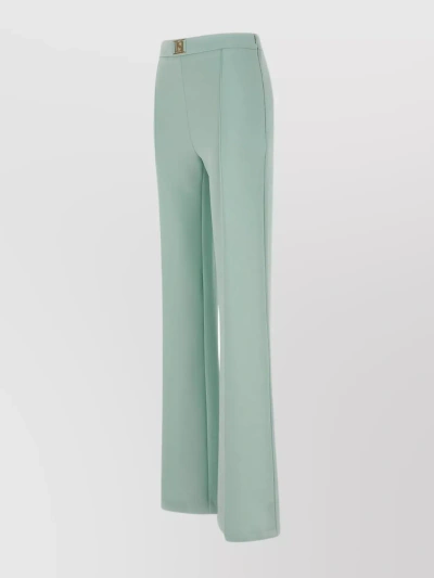 Elisabetta Franchi Palazzo Line Slim Fit Trousers In Light Blue