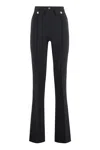 Elisabetta Franchi Crepe Wide-leg Trousers In Black