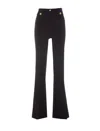 Elisabetta Franchi Crepe Wide-leg Trousers In Black