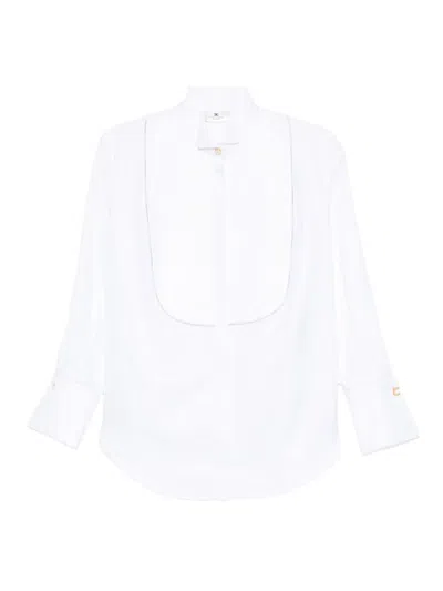 Elisabetta Franchi Panel Cotton Shirt In White