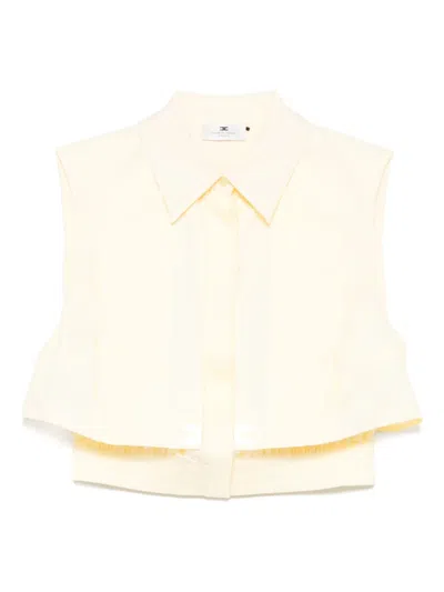 Elisabetta Franchi Panelled Shirt In Yellow