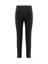 Elisabetta Franchi Flared Leg Crepe Pants Front Flaps In Black