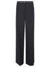 Elisabetta Franchi Trousers Straight Leg Pockets Belt Loops In Black