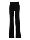 Elisabetta Franchi Double Crepe Trousers In Black