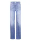 Elisabetta Franchi Jeans With Logo Plaque In Blue