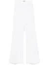 Elisabetta Franchi Logo-plaque Crepe Trousers In Multicolor