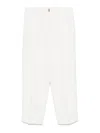 Elisabetta Franchi Crepe Cropped Trousers In White