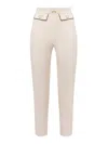Elisabetta Franchi Skinny Trousers With Application In Black