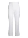 Elisabetta Franchi Trousers Featuring Back Pockets And High Waist In White