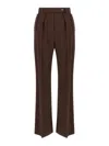 Elisabetta Franchi Palazzo Pants In Brown
