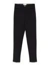Elisabetta Franchi Crpe Slim-fit Trousers With Logo Plaque In Black