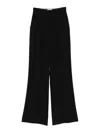 Elisabetta Franchi Large Leg Trousers With Folds In Black