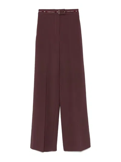 ELISABETTA FRANCHI PANTALÓN CASUAL - ROJO OSCURO