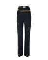 Elisabetta Franchi Logo Charms Belted Pants Black