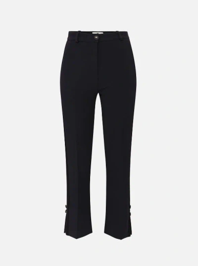 ELISABETTA FRANCHI CROPPED FLARED TROUSERS