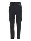 Elisabetta Franchi Double Crepe Trousers In Black