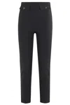 Elisabetta Franchi Front Pleated Pants With 4 Pockets In Blue