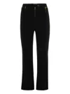 Elisabetta Franchi Straight-fit Black Trousers With Gold Accents In Black