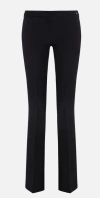 Elisabetta Franchi Flared Trousers With Button Detail And Ribbed Texture In Black